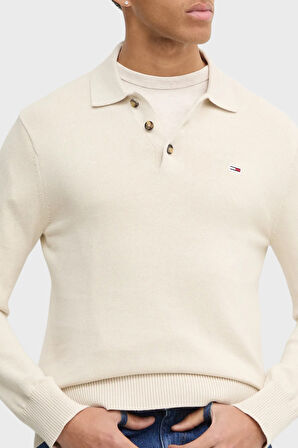 Tommy Jeans Erkek Polo Yaka Kazak DM0DM20304 ACH