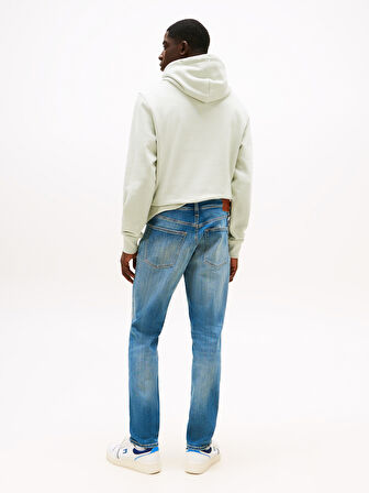 TOMMY HILFIGER Erkek Marka Logolu Çift Cep Şık Görünüşlü Günlük Kullanıma Uygun Mavi Denim Jeans DM0DM21197 1BK