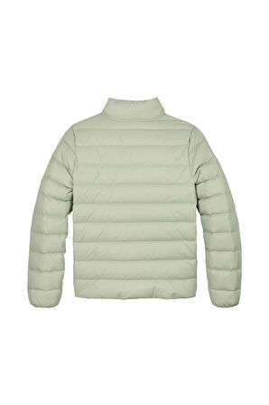 Unisex Çocuk Dik Yaka Hafif Şişme Mont - Açık Yeşil | 8 Yaş