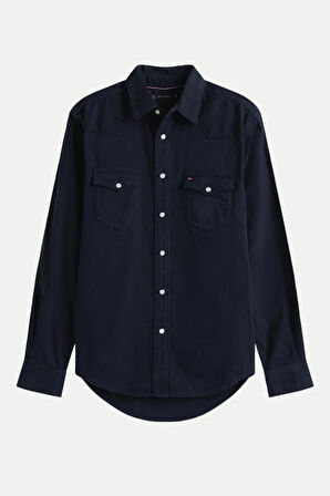 Tommy Hilfiger DENIM SHIRT GMD Erkek Mavi Gömlek MW0MW40684DW5