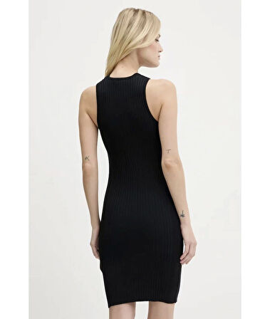 Tommy Jeans TJW FLAG SWEATER MINI DRESS EXT Kadın Siyah Elbise DW0DW20877BDS