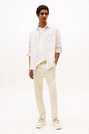 Erkek Rahat Konik Kesim Pantolon - Krem | 33/30