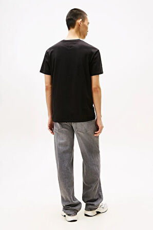 Erkek Tommy Dna Bayrak T-Shirt - Siyah | S