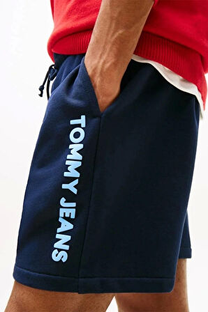 Tommy Jeans Erkek Rahat Kesim Klasik Plaj Mavi Şort DM0DM21781C1G