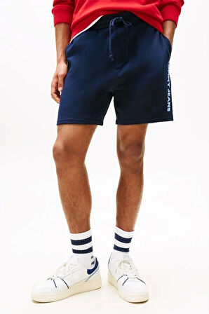 Tommy Jeans Erkek Rahat Kesim Klasik Plaj Mavi Şort DM0DM21781C1G