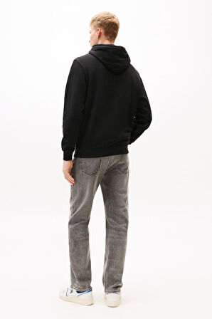 Erkek Regular Fit Kapüşonlu Grafik Logolu Sweatshirt - Siyah | M