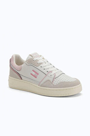 Tommy Jeans Kadın Retro Basketbol Beyaz Sneaker EN0EN0281802S