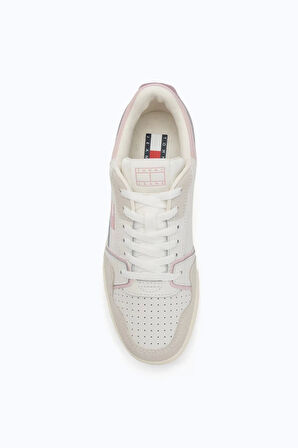 Tommy Jeans Kadın Retro Basketbol Beyaz Sneaker EN0EN0281802S