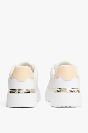 Tommy Hilfiger TH Moda Kort Tarzı Karışık Materyal Kadın Sneaker FW0FW086320JG