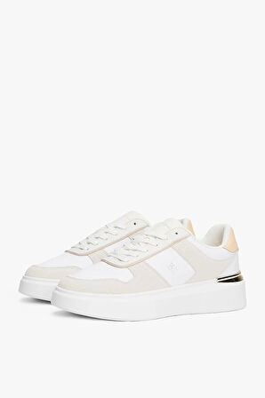 Tommy Hilfiger TH Moda Kort Tarzı Karışık Materyal Kadın Sneaker FW0FW086320JG