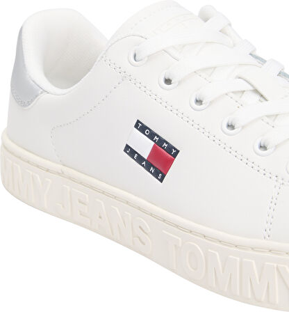 TOMMY HILFIGER Kadın  Beyaz-Gümüş Sneaker EN0EN02703 0K7