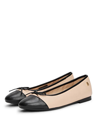 Tommy Hilfiger Deri Pudra Kadın Babet FW0FW08759