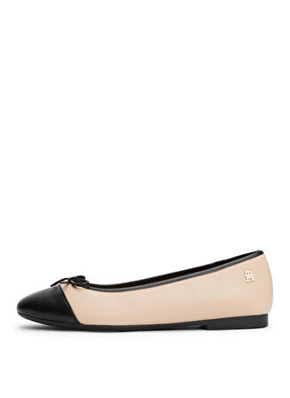 Tommy Hilfiger Deri Pudra Kadın Babet FW0FW08759