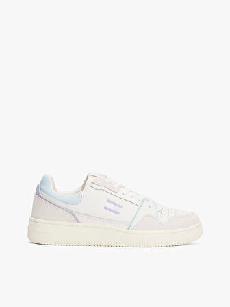 Tommy Jeans TJW RETRO BASKET SNEAKER Kadın Beyaz Sneaker EN0EN028180K9