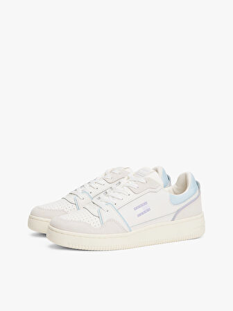 Tommy Jeans TJW RETRO BASKET SNEAKER Kadın Beyaz Sneaker EN0EN028180K9