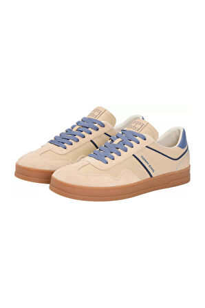 Erkek The Greenwich Süet ve Deri Detaylı Kort Sneaker - Bej/Mavi | 43