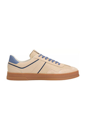 Erkek The Greenwich Süet ve Deri Detaylı Kort Sneaker - Bej/Mavi | 43
