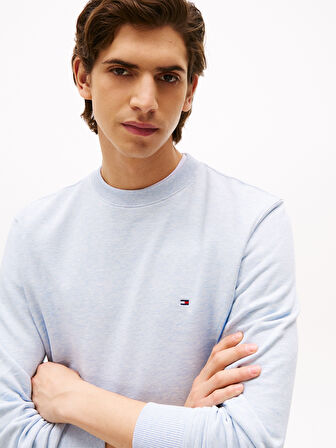 ESSENTIAL TERRY CREWNECK Erkek Mavi Sweatshirt - MW0MW37237