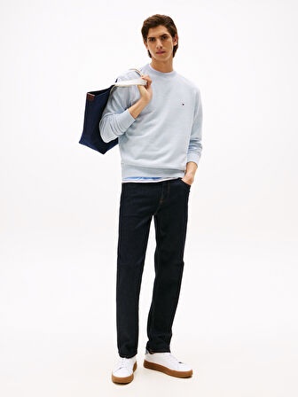 ESSENTIAL TERRY CREWNECK Erkek Mavi Sweatshirt - MW0MW37237