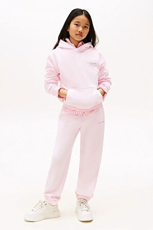 Unisex Çocuk Mini Logo Eşofman Altı - Açık Pembe | 14 Yaş
