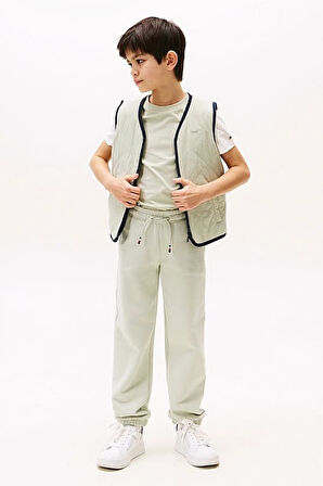 Unisex Çocuk Mini Logo Eşofman Altı - Açık Yeşil | 8 Yaş