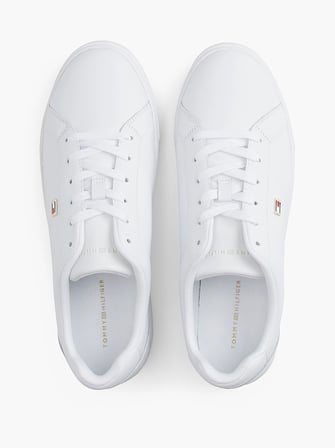 TOMMY HILFIGER Kadın Marka Logolu Günlük Kullanıma Uygun Beyaz Sneaker FW0FW09074 YBS