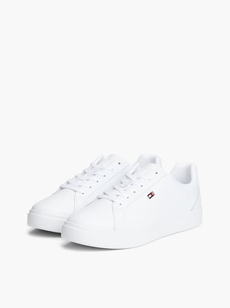 TOMMY HILFIGER Kadın Marka Logolu Günlük Kullanıma Uygun Beyaz Sneaker FW0FW09074 YBS