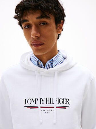 TOMMY HILFIGER Erkek  Beyaz Sweatshirt MW0MW40534 YBR