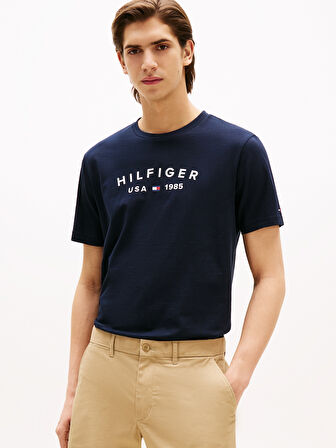 TOMMY HILFIGER Erkek  Lacivert T-Shirt MW0MW39356 DW5
