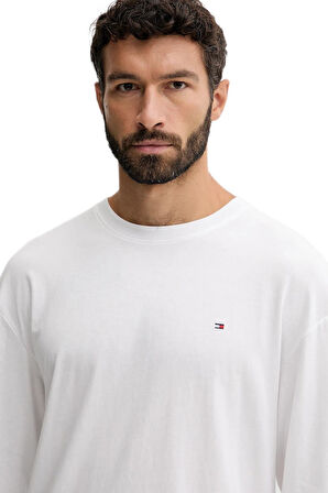 Tommy Hilfiger Erkek Beyaz Uzun Kollu Dokuma Pijama Takımı UM0UM03663