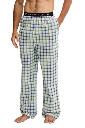 Tommy Hilfiger Erkek Beyaz Uzun Kollu Dokuma Pijama Takımı UM0UM03663