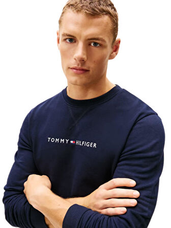 Tommy Hilfiger Erkek Lacivert Sweatshirt UM0UM03666