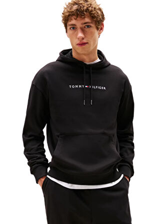 Tommy Hilfiger Erkek Siyah Sweatshirt UM0UM03665