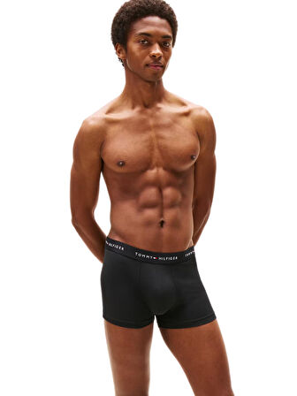 Tommy Hilfiger Erkek 3'lü Siyah Boxer Trunk UM0UM03617 
