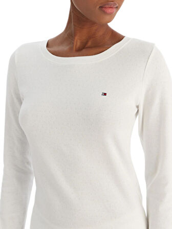 Tommy Hilfiger Kadın Beyaz Pijama Takımı UW0UW06157