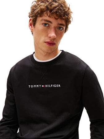 Tommy Hilfiger Erkek Siyah Sweatshirt UM0UM03666 
