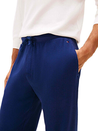 Tommy Hilfiger Erkek Mavi Waffle Jogger Eşofman Altı UM0UM03621