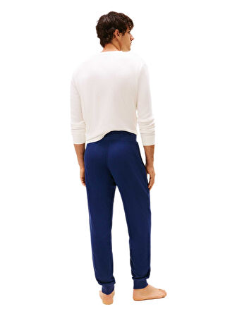 Tommy Hilfiger Erkek Mavi Waffle Jogger Eşofman Altı UM0UM03621