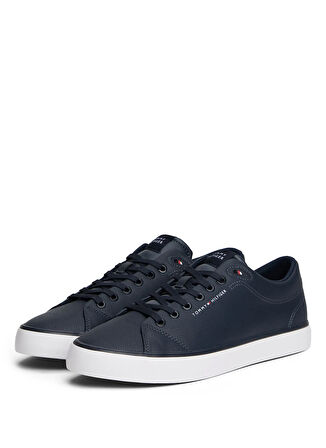 Tommy Hilfiger Lacivert Erkek Sneaker TH HI VULC CORE LOW LTH II ESS