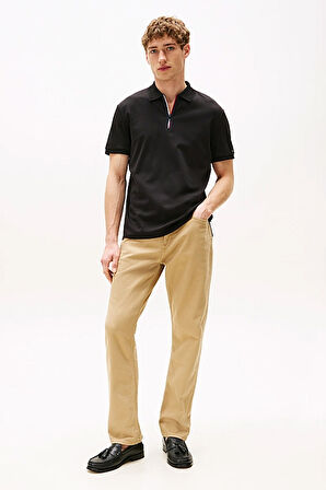 Erkek Interlock Zip Polo - Siyah | S