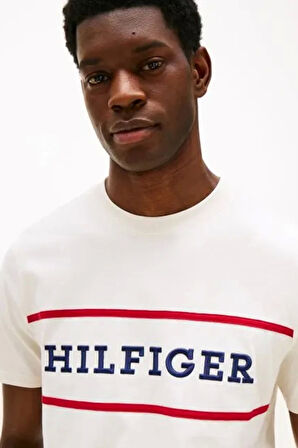 Tommy Hilfiger Erkek Americana Renk Bloklu Sarı T-shirt MW0MW39845Z00