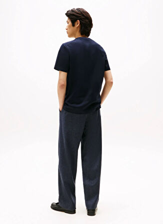 Tommy Hilfiger Bisiklet Yaka Mavi Erkek T-Shirt MW0MW39779DW5_DC MERCERISED COTTON