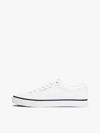 Tommy Hilfiger TH HI VULC CORE LOW II MESH Erkek Beyaz Sneaker FM0FM05513YBS