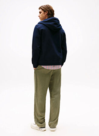 Tommy Hilfiger Kapüşon Yaka Mavi Erkek Sweatshırt MW0MW39691DW5_AMERICANA ZIP THROUGH