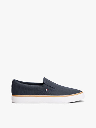 TOMMY HILFIGER Erkek Marka Logolu Şık Görünümlü Rahat Tabanlı Günlük Kullanıma Uygun Lacivert Sneaker FM0FM05514 DW5