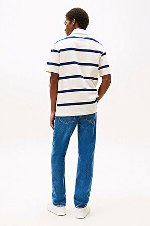 Tommy Hilfiger Erkek Kısa Kollu Klasik Kesim Rugby Mavi T-shirt MW0MW395650A4