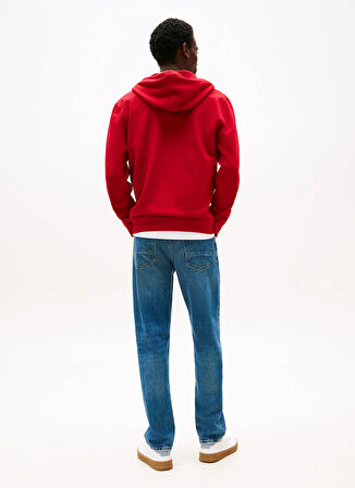 Tommy Hilfiger Kapüşon Yaka Kırmızı Erkek Sweatshırt MW0MW39691XLD_AMERICANA ZIP THROUGH