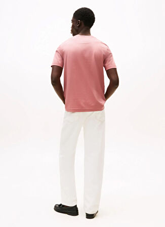 Tommy Hilfiger Bisiklet Yaka Pembe Erkek T-Shirt MW0MW39779TI0_DC MERCERISED COTTON