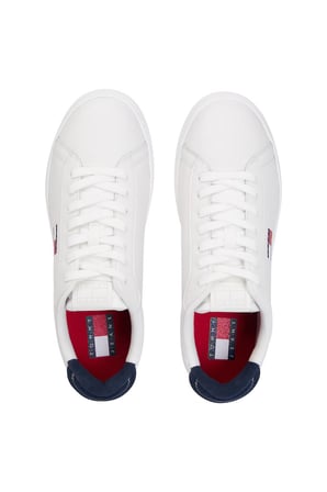 Erkek Tommy Jeans ARCHIVE '98 Leather Sneakers - Beyaz | 40