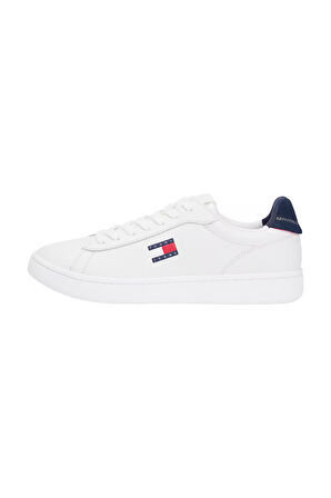 Erkek Tommy Jeans ARCHIVE '98 Leather Sneakers - Beyaz | 42